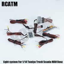 LED Front Rear Light System for 1/14 Tamiya Truck Trailer Scania R470 R6... - $65.78