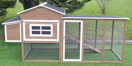 Large 87&quot; Wood Chicken Coop Backyard Hen House 4-6 Chickens Nesting Box ... - €343,94 EUR