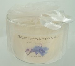 Scentsational 14 oz 3-Wick Scented Soy Candle - Black Orchid - New - £19.38 GBP