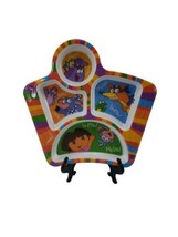 2001 Zak Designs Dora the Explorer Divided Child&#39;s Tray Plate  - £6.22 GBP