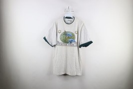 Vintage 90s Streetwear Mens XL Distressed Myrtle Beach Dolphins T-Shirt Gray - £27.65 GBP