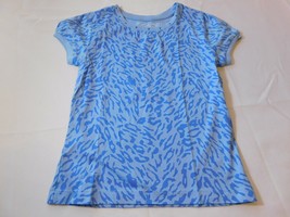 The Children&#39;s Place Girl&#39;s Short Sleeve T Shirt S 5/6 Blues Cheetah print NWT - £10.08 GBP