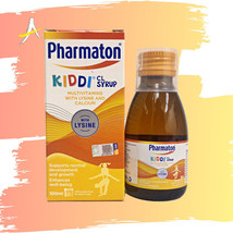 5 X 100ml Pharmaton Kiddi Cl Syrup With Lysine &amp; Calcium Free Shipping - £75.10 GBP