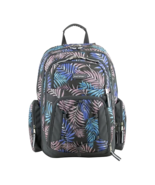 Eastsport 19&quot; Bungee Expandable Women&#39;s Backpack Palm Leaves Grey Laptop... - £27.24 GBP