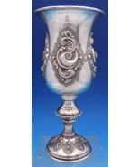 Italian Sterling Silver Goblet with Beaded &amp; Swirl design 9 3/8&quot; Heavy (... - $22,800.23 MXN