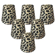 Leopard Chandelier Shade Cs-957-5-6, Black And Brown, 3 X 5 X 4.5, Pack Of 6 - £65.90 GBP