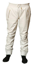 White Wear Men Trouser Genuine Leather Lambskin High Track Pants Joggers... - £82.94 GBP+