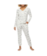 Ambrielle Women&#39;s 2 Piece Pant &amp; Shirt Pajama Set Size LARGE Ivory Wonde... - £28.37 GBP