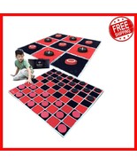 Portable Giant Checkers &amp; Tic Tac Toe Set - Machine-Washable Family Fun - $1,290.78 MXN