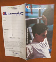 CHAMPION U.S.A. Sportswear Paper Catalog spring summer 1998 Italy-
show ... - $13.04