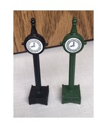 Vintage Dept 56 Town Clock 51101 Black And Green Metal Christmas Village... - $9.73