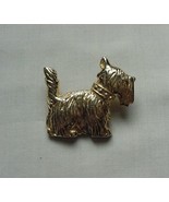 VINTAGE GOLD TONE SCOTTIE DOG PIN BROOCH - £13.36 GBP