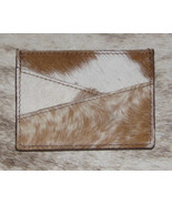 Myra Bags #3171A Hairon Sorrel/White Leather 4&quot;x3&quot; ID, Card Holder~RFID ... - £9.09 GBP