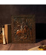 Saint George and the Dragon - Wooden Carved Christian Gift for Men - $118.57 CAD+