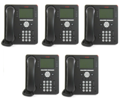 Lot of (5) Avaya 9608 Gigabit IP Phone - Charcoal Gray (700504844 ) 9608D02B - £93.39 GBP