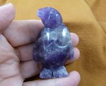 Y-PEN-720 Purple amethyst PENGUIN gemstone BIRD penguins king emperor An... - $23.36