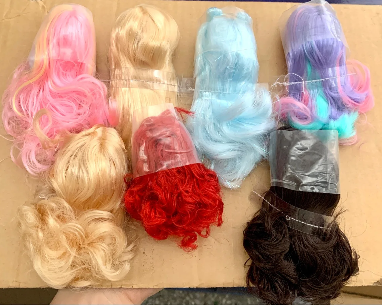 Wig set doll princess wig 1/6/1/8 doll BJD doll set head circumference a... - $12.11