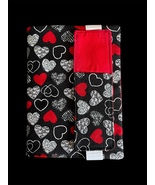 New Handmade Heart Quilted Journal &amp; Pen/Pencil Holder Set (Journal Incl... - $10.00