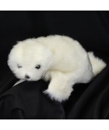 White Harp Seal Hand Puppet 14&quot; Long Full Body Furry Folk - £9.26 GBP