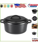 Compact 2-Quart Pre-Seasoned Cast Iron Dutch Oven with Lid &amp; Easy Lift H... - $1,052.21 MXN