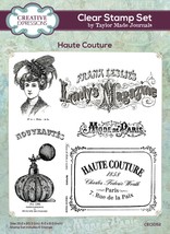 Creative Expressions Taylor Made Journals Clear Stamp 6&quot;X8&quot;-Haute Couture - £31.85 GBP