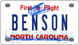 North Carolina Benson Novelty Mini Metal License Plate Tag - $284.59 MXN