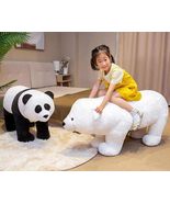 interoknack Large Rideable Polar Bear &amp; Panda Plush Set  Realistic Stuf... - $1,627.93 CAD