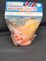 Westrim Crafts Plastic Doll Head 6431 new old stock rodeo clown western nos - $9.03