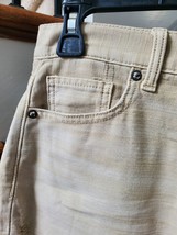 American Eagle Outfitters Womens Beige Solid Cotton High Rise Mom Shorts... - $28.00