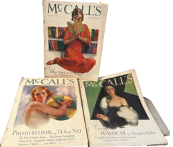 3 1930-31 Vintage McCall&#39;s Magazines Advertising Articles Stories Prohibition? - £22.72 GBP