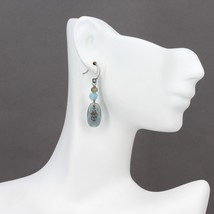 Silpada Sterling Silver EVENING TIDE Blue Glass Quartzite Dangle Earring... - £27.52 GBP