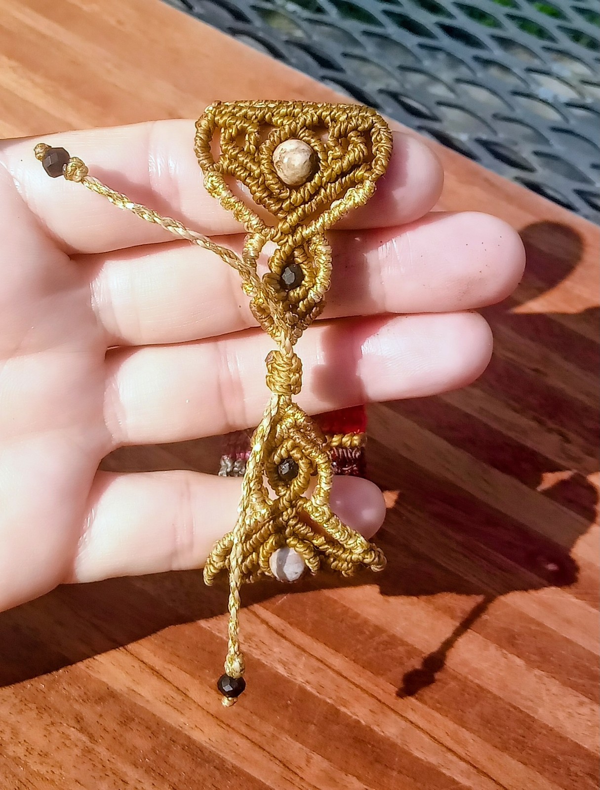 Macrame Bracelet with Rhodonites Item image 4