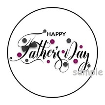 30 HAPPY FATHER&#39;S DAY ENVELOPE SEALS LABELS STICKERS 1.5&quot; ROUND GIFTS FA... - £5.91 GBP