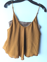 Free People Intimately Top Turn It On Camisole Gold Bronze Sequins Women... - £21.48 GBP