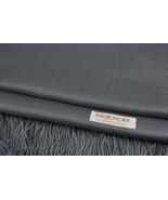 Dark Gray Pashmina Womens Solid 78x28 Silky Shawl Wrap Wool Feel Blend S... - £14.37 GBP