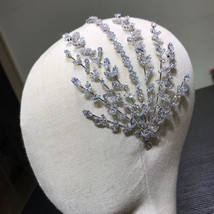 Unique Crystal Headband Wedding Hair Accessories Bride Wedding Crown, Princess B - £96.72 GBP