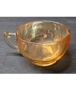 Vintage JEANNETTE Marigold Carnival Glass FLORAGOLD Coffee Tea Cup - Single - $13.50 CAD