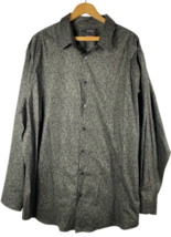 Murano Ultimate Modern Comfort 2XT Button Down Shirt Green Black Print 2... - $23.16