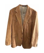 CCC Western Wear Corduroy Sport Coat Blazer Jacket Tan Brown Elbow Pad - £38.43 GBP