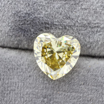 Fancy Yellow Color Heart Cut Loose Moissanite 0.50 To 8 Carat VVS Best For Ring - £20.85 GBP+