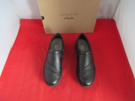 Clarks Women&#39;s Leather Zip Loafers - Black - US Size 7 M  -  #673 - $35.63