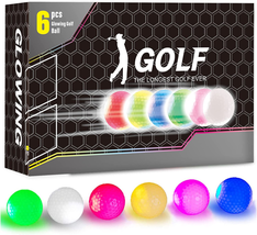 Glow in the Dark Golf Balls, Night Glowing Long Distance LED Golf Ball Colored,  - £23.24 GBP