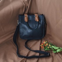 Versatile Genuine Leather Handbag  New Leisure Solid Color Women Bag Simple Natu - £78.65 GBP