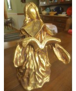 Vtg. 1971 ARP Paper Mache-Like GOLD GILDED KNEELING ANGEL Figurine - 11&quot;... - £19.60 GBP