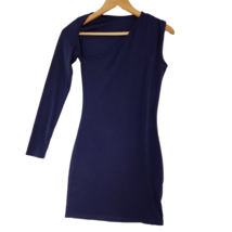 Bodycon One Sleeve Dress Blue Women&#39;s Extra Small Xs - £13.31 GBP