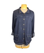 Jones New York Signature Woman 3X Snap Front Lightweight Jacket Polka Do... - $26.27 CAD