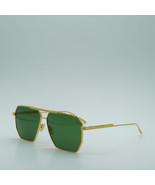 BOTTEGA VENETA BV1012S 004 Gold/Green 60-13-145 Sunglasses New Authentic - $313.59