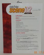 Scene it Harry Potter Edition DVD Board Game Replacement Instructions - $4.90
