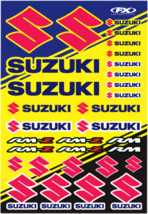 Factory Effex Suzuki RMZ OE Sticker Sheet Black Blue Yellow 22-68430 - $21.95