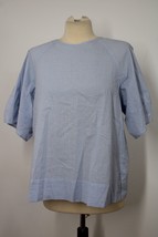 Everlane 8 Blue Mini Check Circle Back Cotton Top Shirt - £20.83 GBP